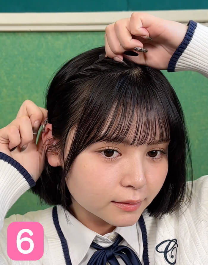 【ショート・ボブ】高校生におすすめのヘアアレンジ-3