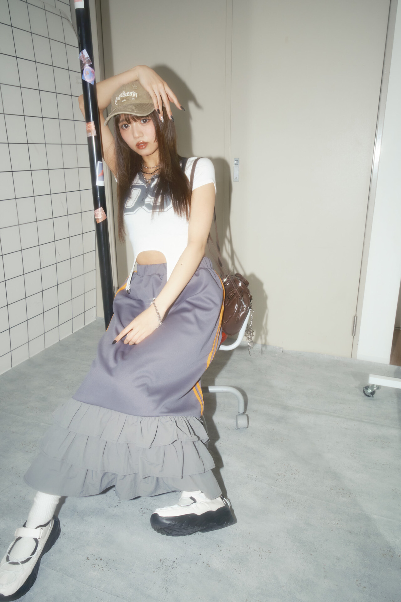 【ここちゃ×NEOグランジ】ラインスカートで古着風グランジの完成