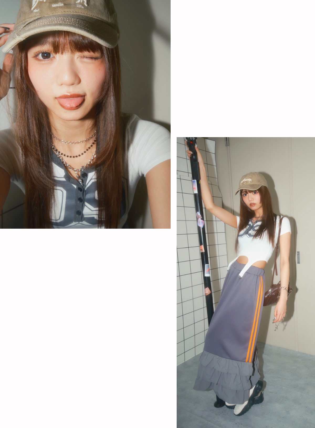 【ここちゃ×NEOグランジ】ラインスカートで古着風グランジの完成