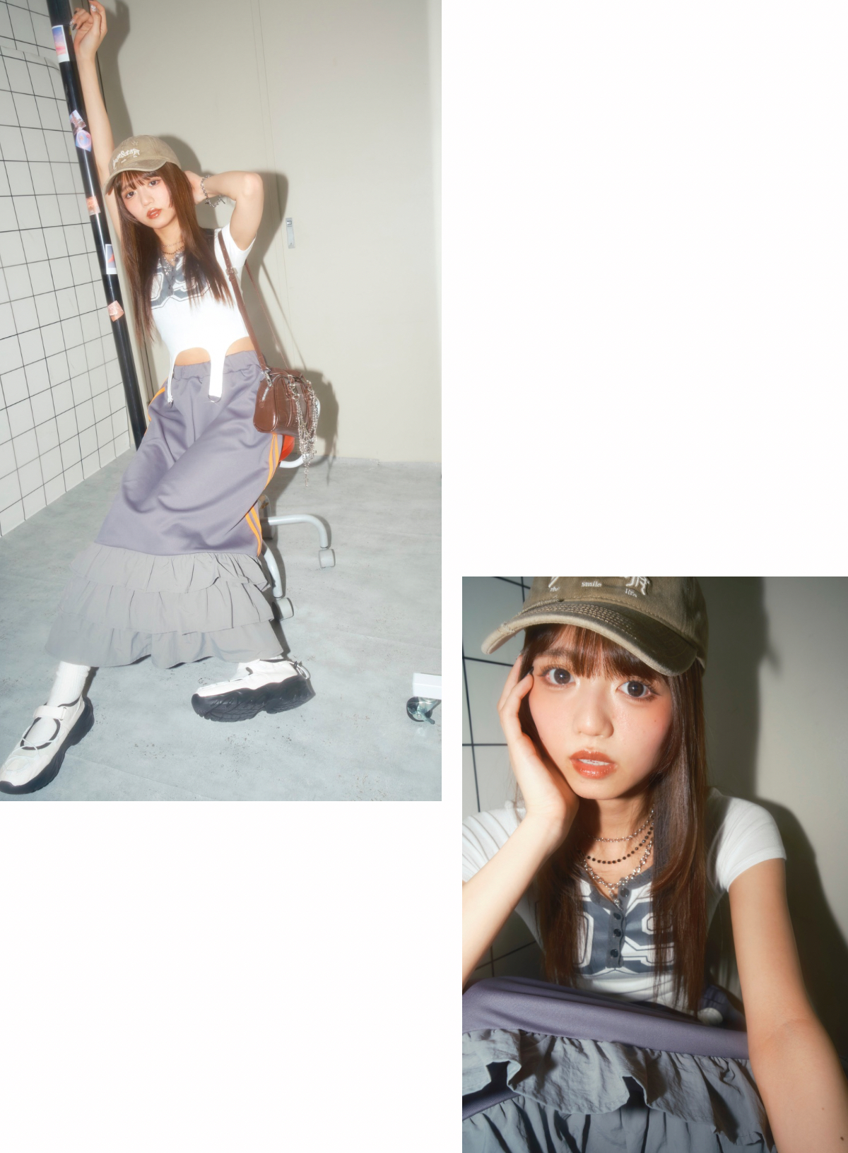 【ここちゃ×NEOグランジ】ラインスカートで古着風グランジの完成
