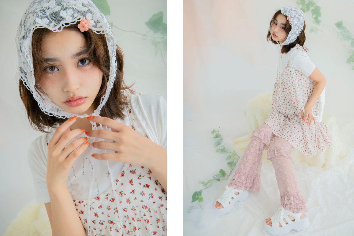 トレンドの小花柄でレトロガーリーなウォンヒスタイル♡-2