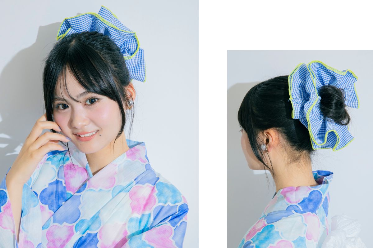 ビッグシュシュ×めあちの爽やかお団子ヘア♡