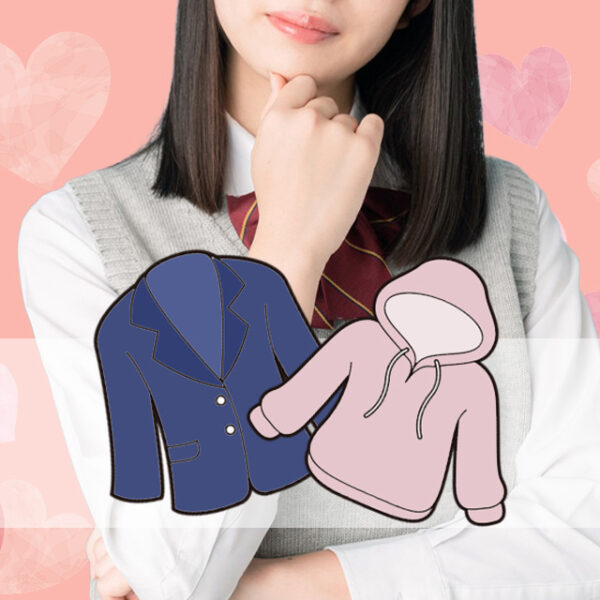 制服ブレザー×パーカーコーデ例！女子高校生のかわいい着こなし