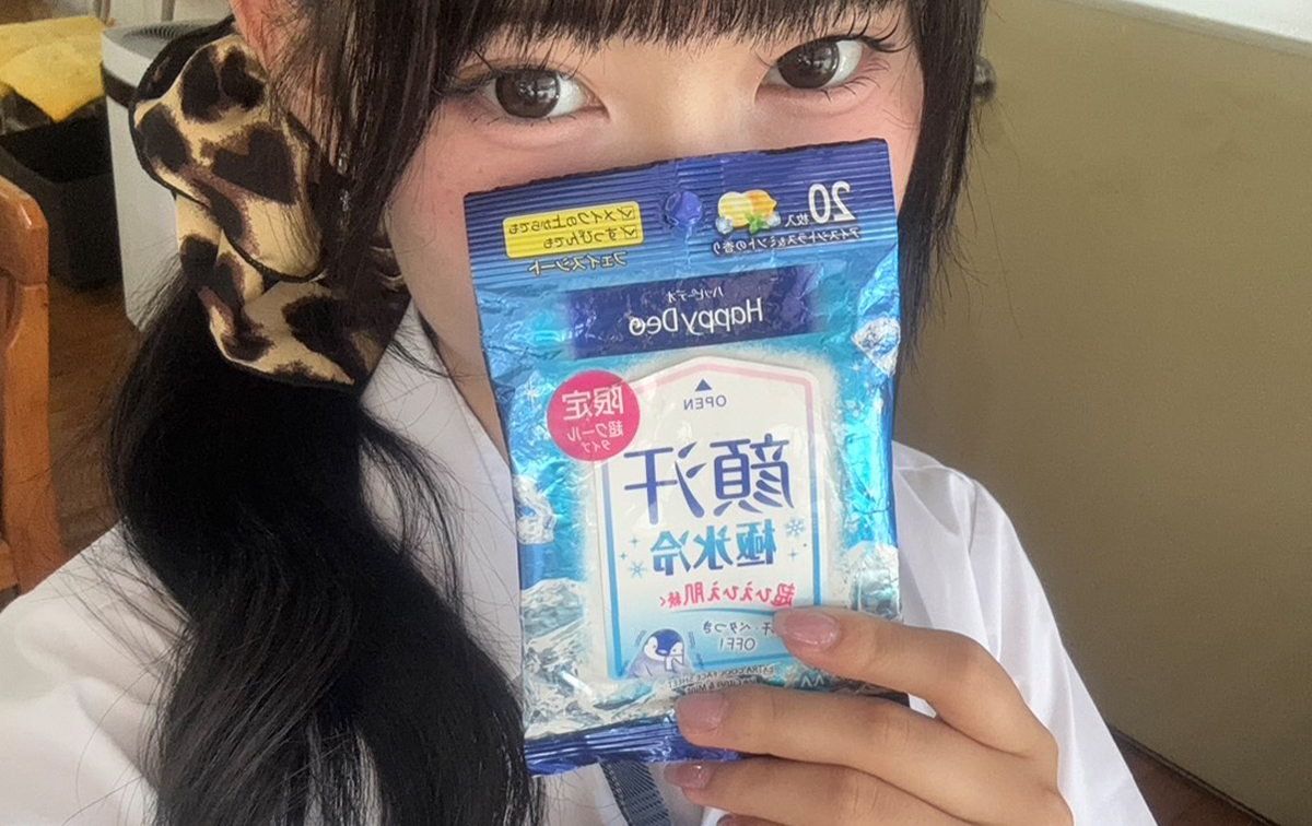汗拭きシート・モデル画像