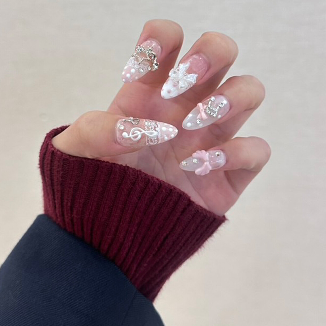 フェアリーで可愛い♡音符ネイル-2