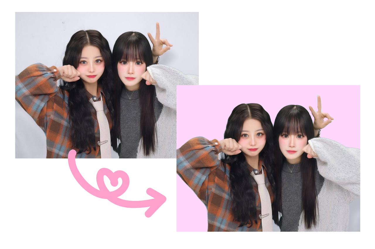 プリクラの背景を変更する方法