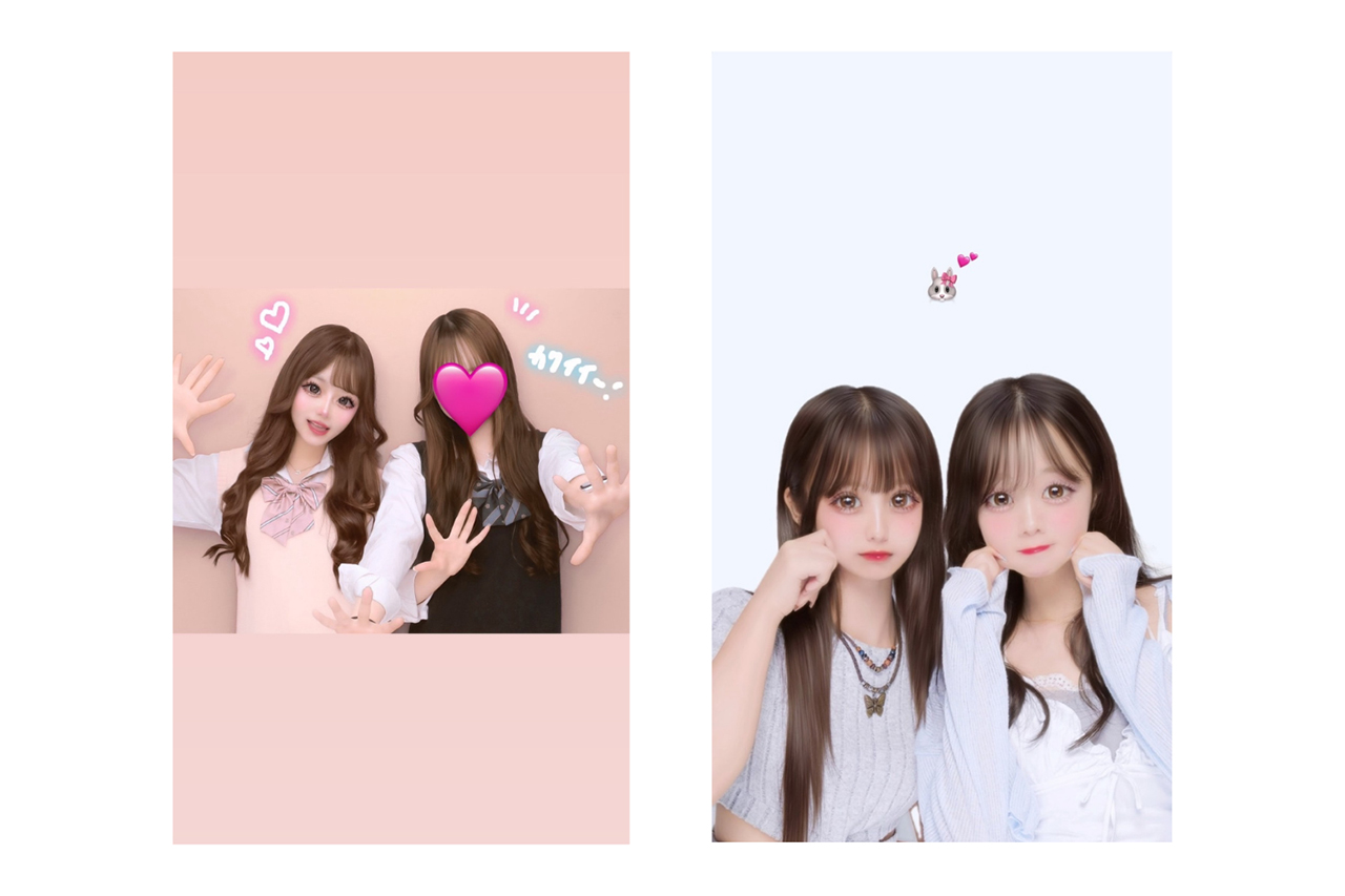 インスタのストーリーズにプリクラを投稿するための背景加工