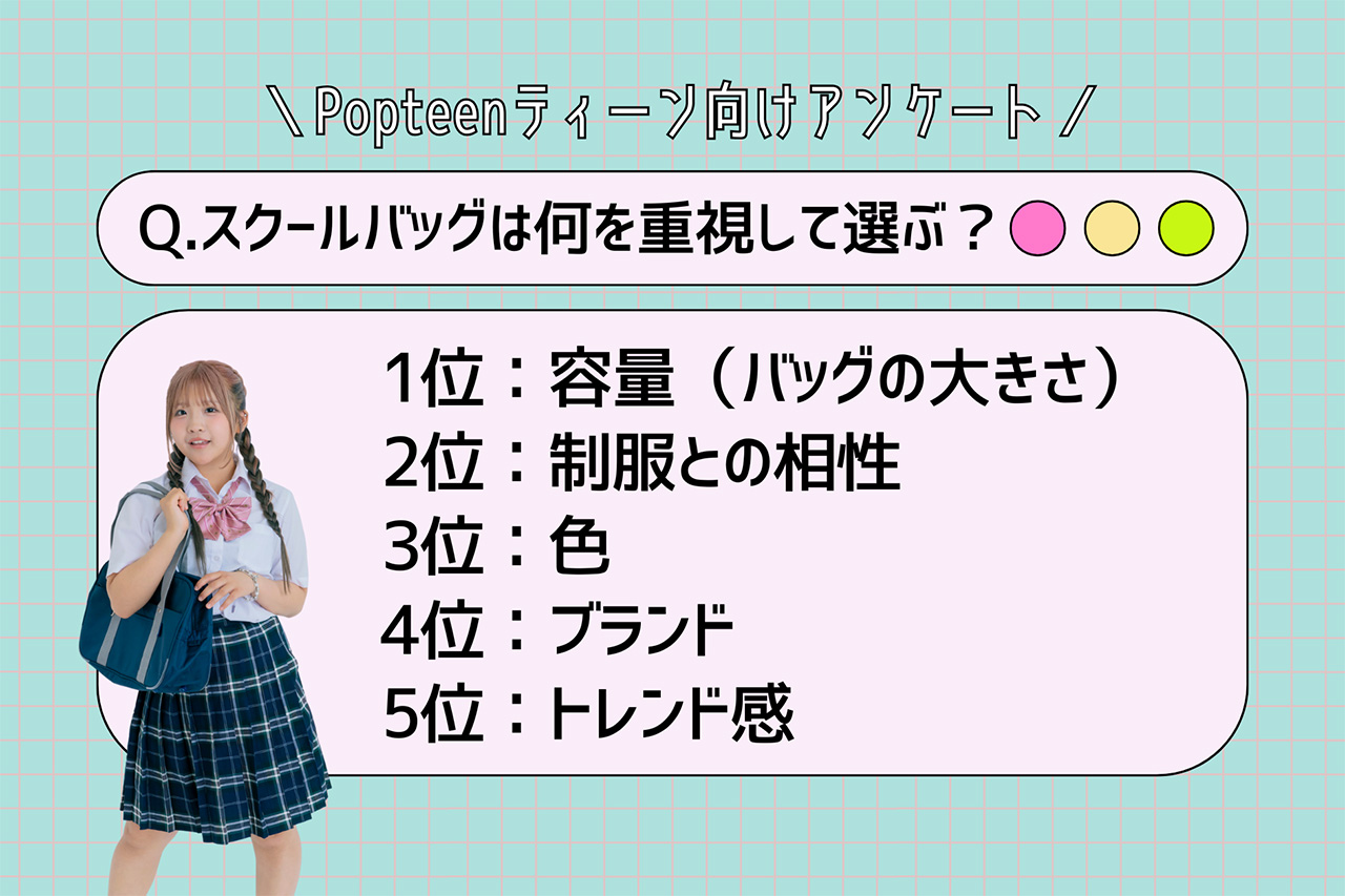スクールバッグは何重視で選ぶ？