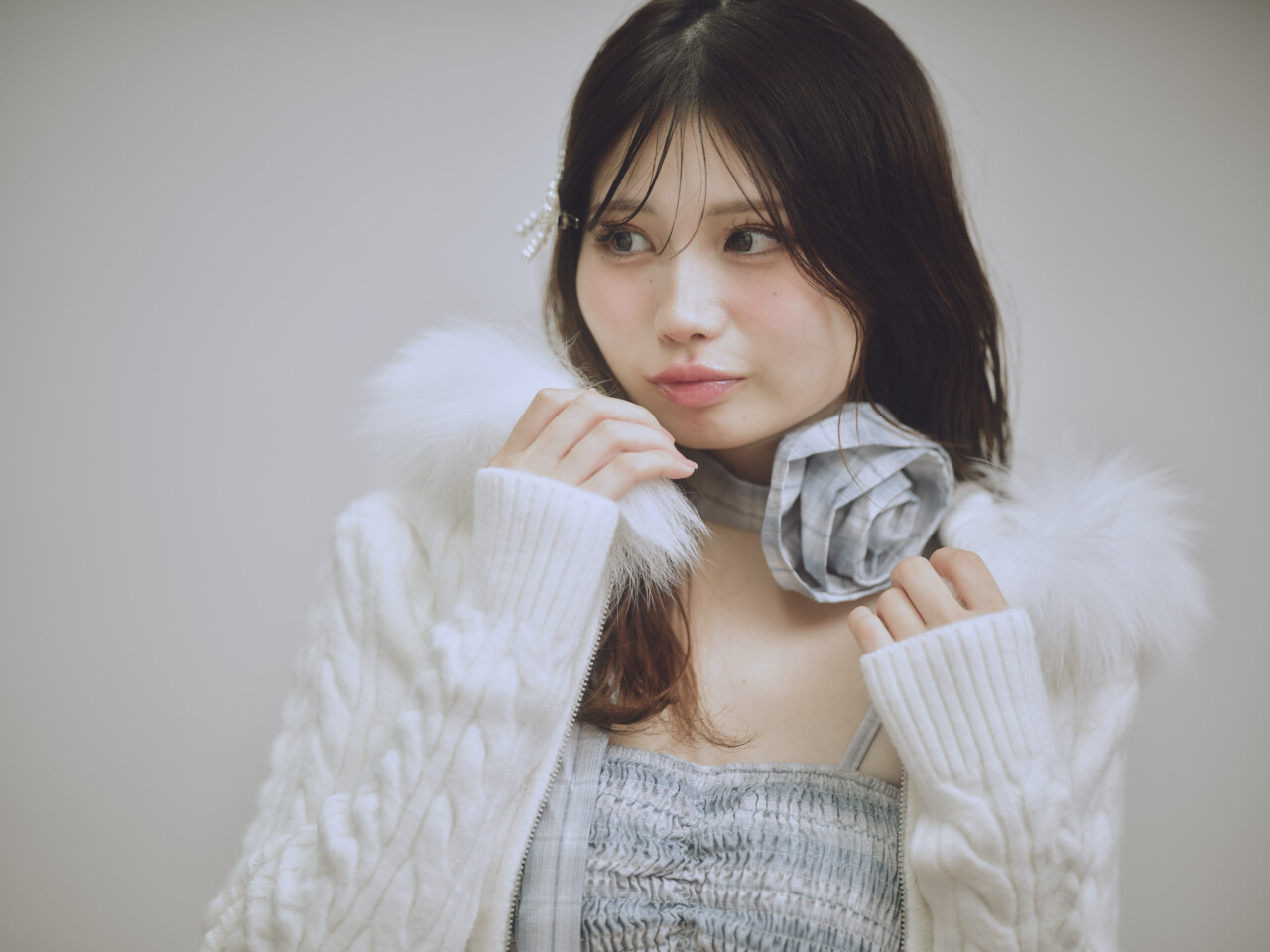 ガーリーのふわもこは『白ファー』で♡-3