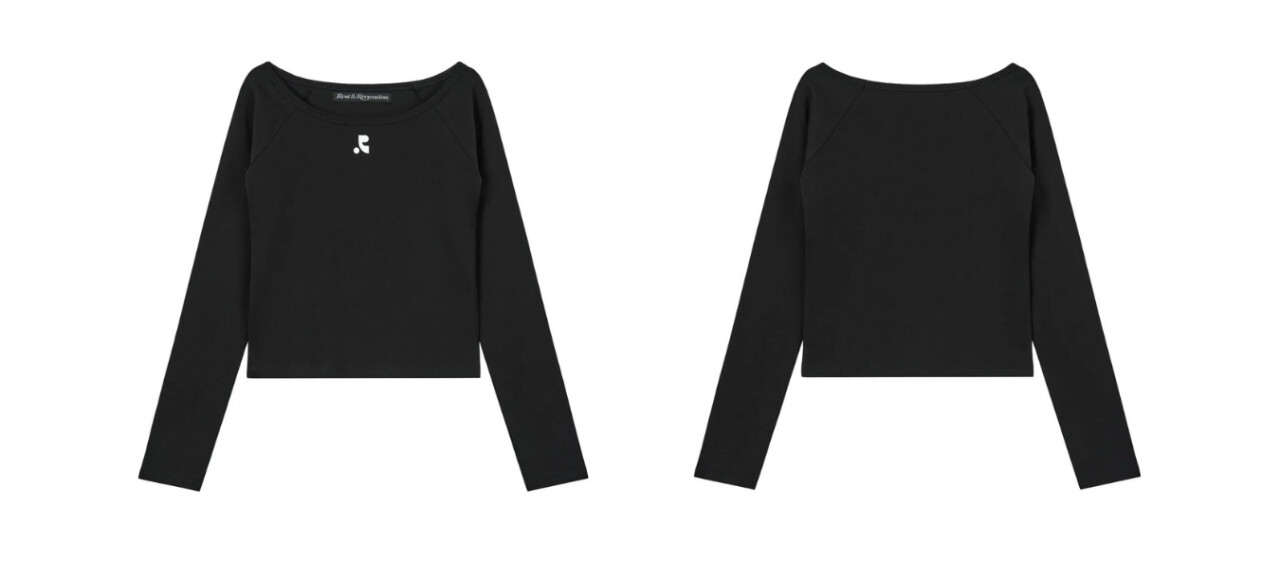 ▲REST&RECREATION／U-NECK RAGLAN TOP - BLACK▲