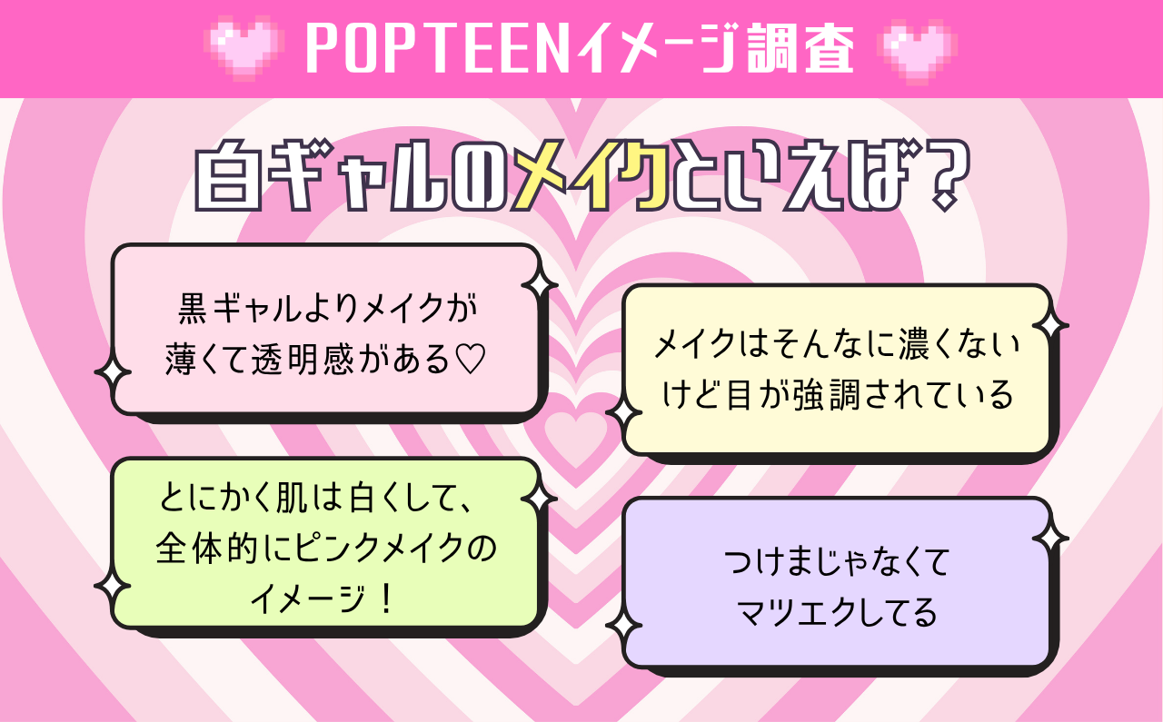 白ギャルメイクの特徴は?
