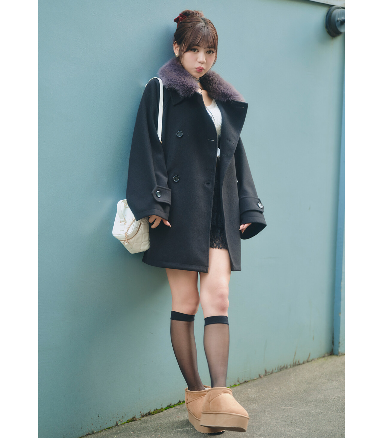 もちゅは、レース素材×黒でオトナクールに☆