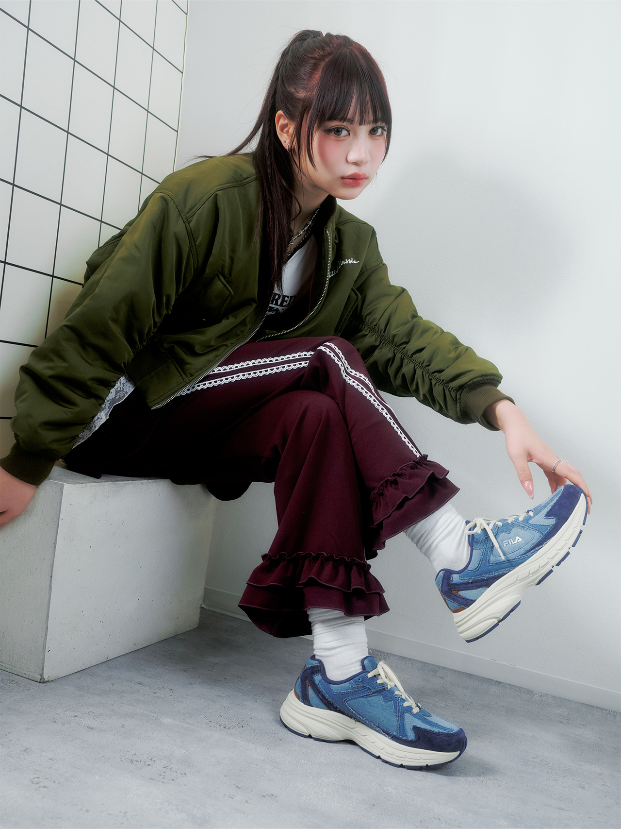 古着系VS夢カワ!DECYPHERでスポカジリンクコーデ