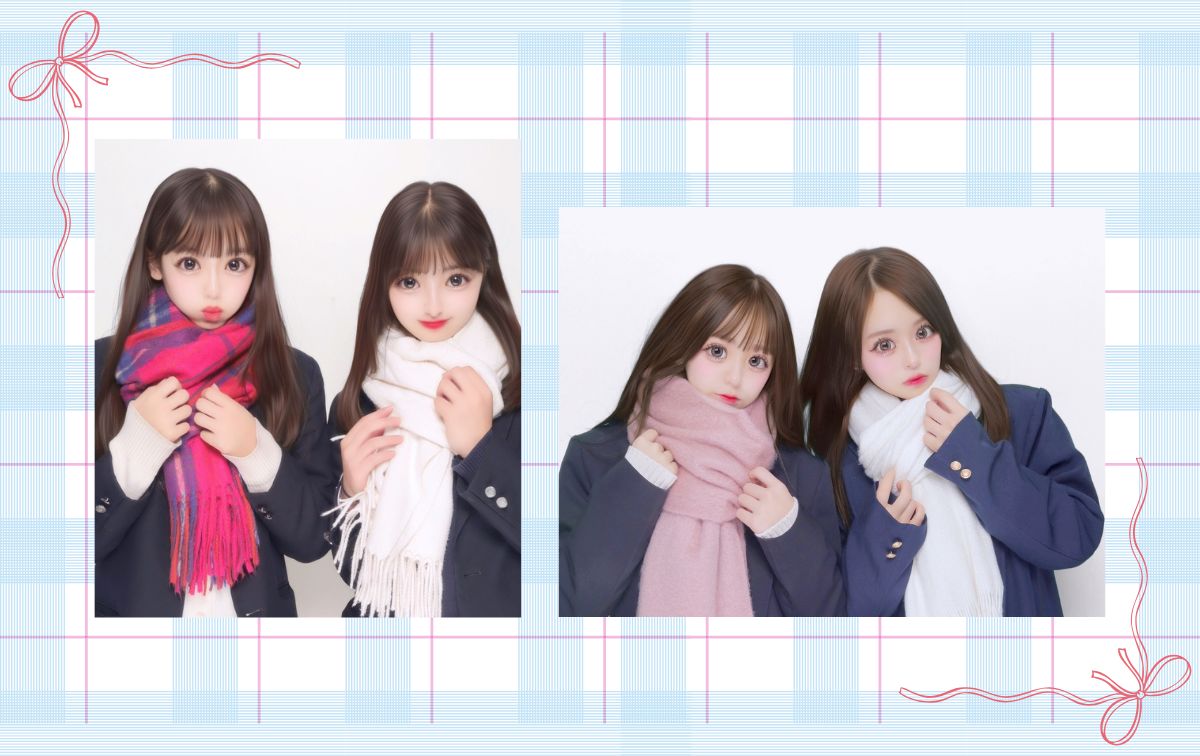 マフラーを持つ