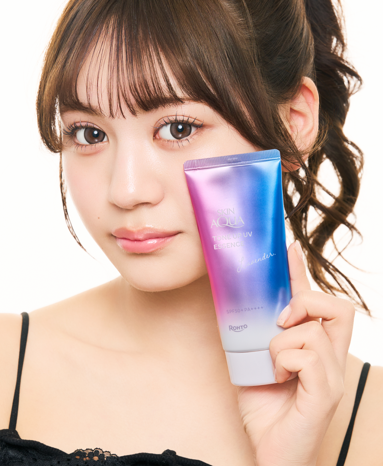 もちゅ&times;くぎづけラベンダー(スキンアクアトーンアップＵＶエッセンスaA)