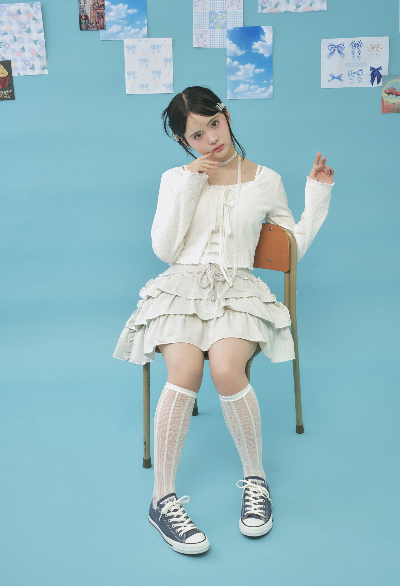 韓国オンニなニコイチコーデはネイビーのハイ＆ローで可愛く★-2