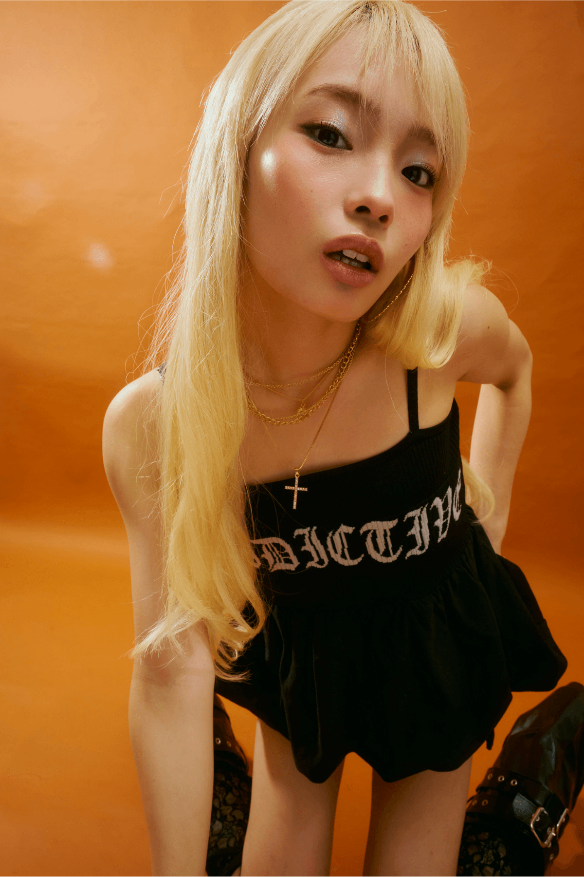 【LOOK2】オールブラックでクールにキメル、夏の攻めスタイル☆