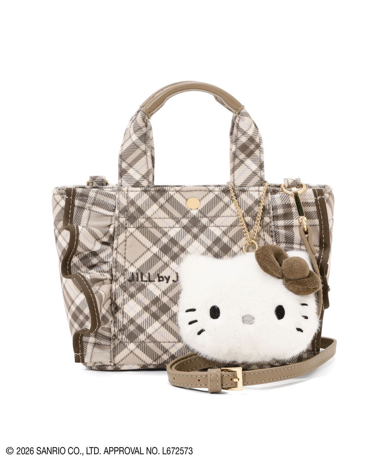 ＜ハローキティコラボ＞チェックフリルトートミニ ￥7,997 (税込)