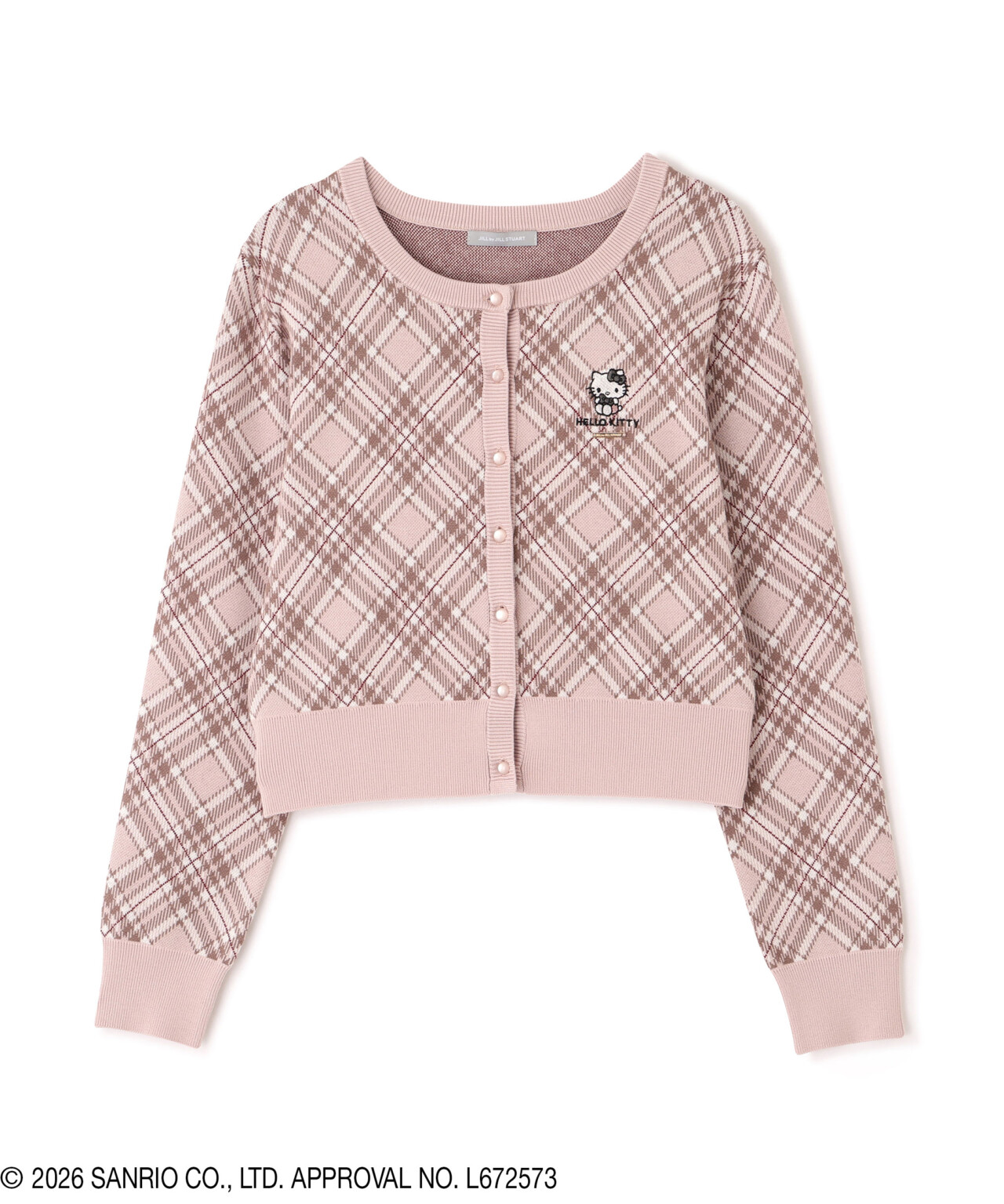 ＜ハローキティコラボ＞チェックニットカーディガン &yen;13,420 (税込)